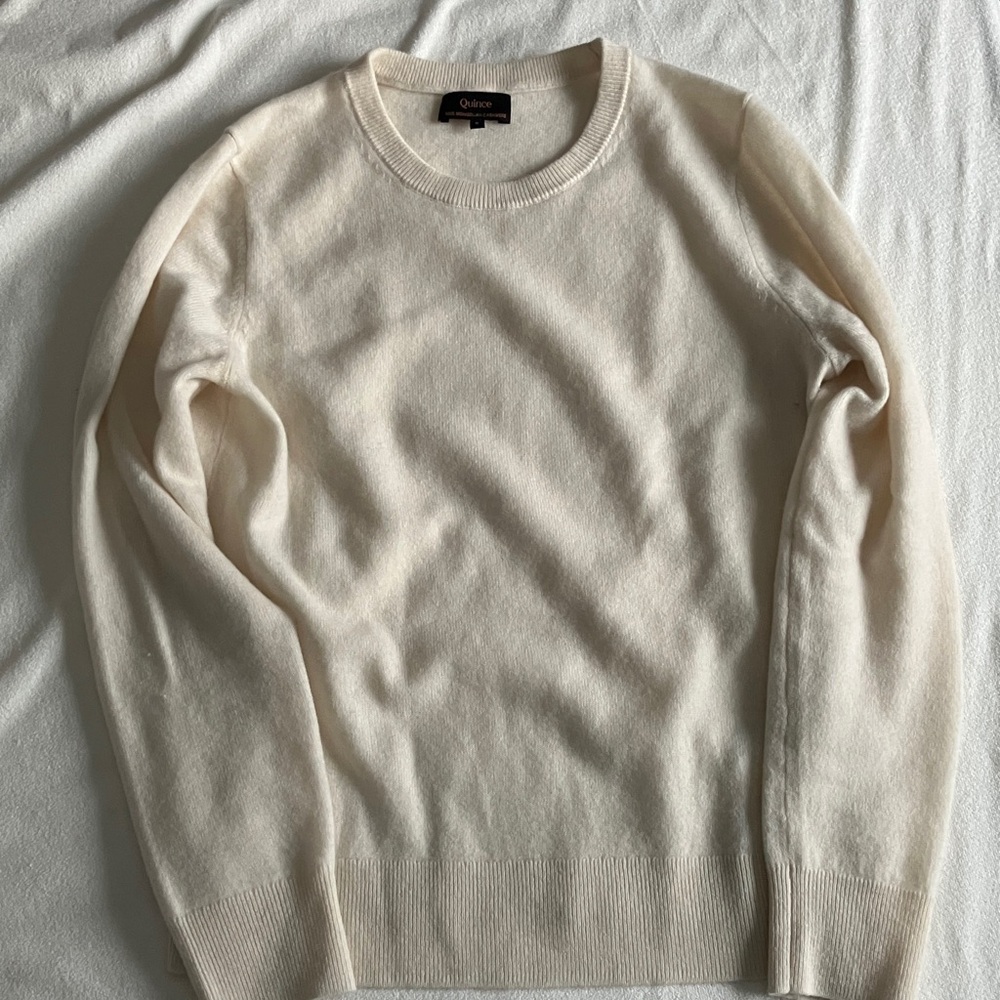 Quince Women’s Ivory Crewneck Sweater